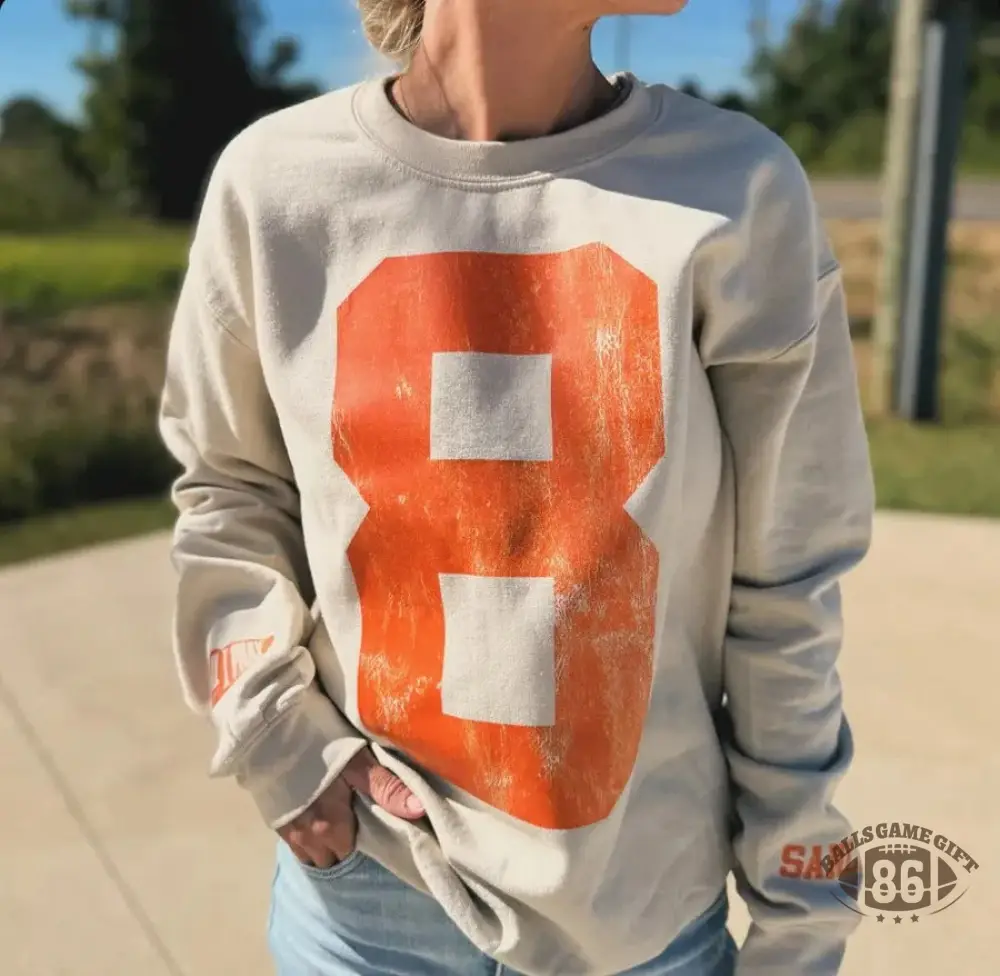 Custom Vintage Varsity Number or Letter Sweatshirt | Personalized Print Team Birthday or City Hoodie | Gifts for Sports Mom