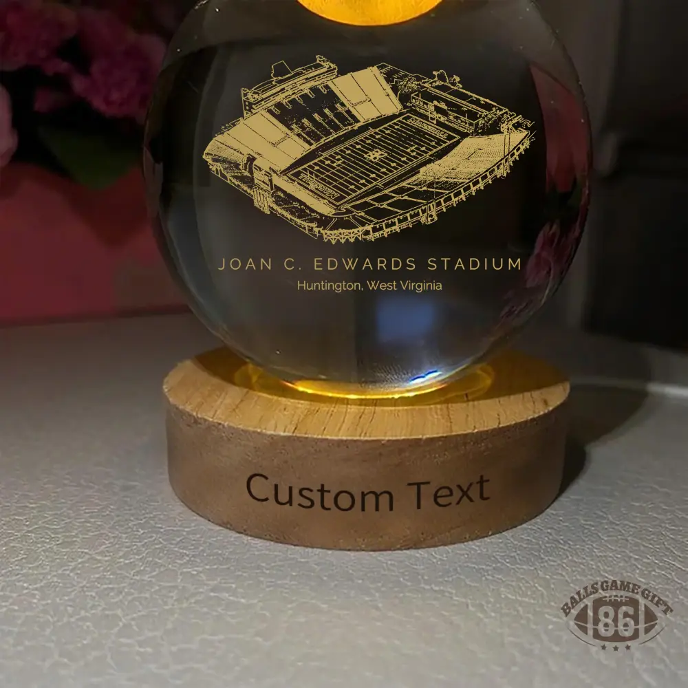 Joan C. Edwards Stadium 3D Spherical Crystal Ball Lamp