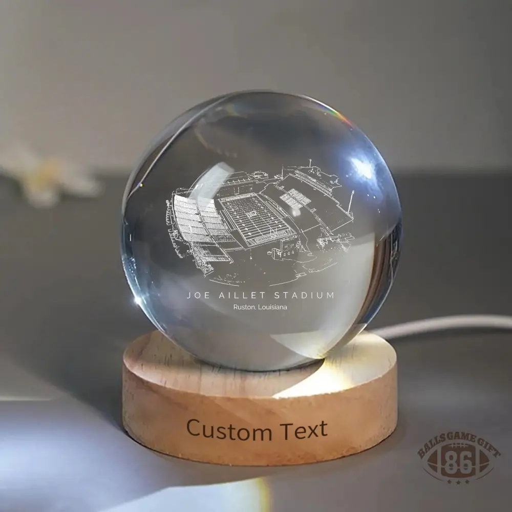 Joe Aillet Stadium 3D Spherical Crystal Ball Lamp
