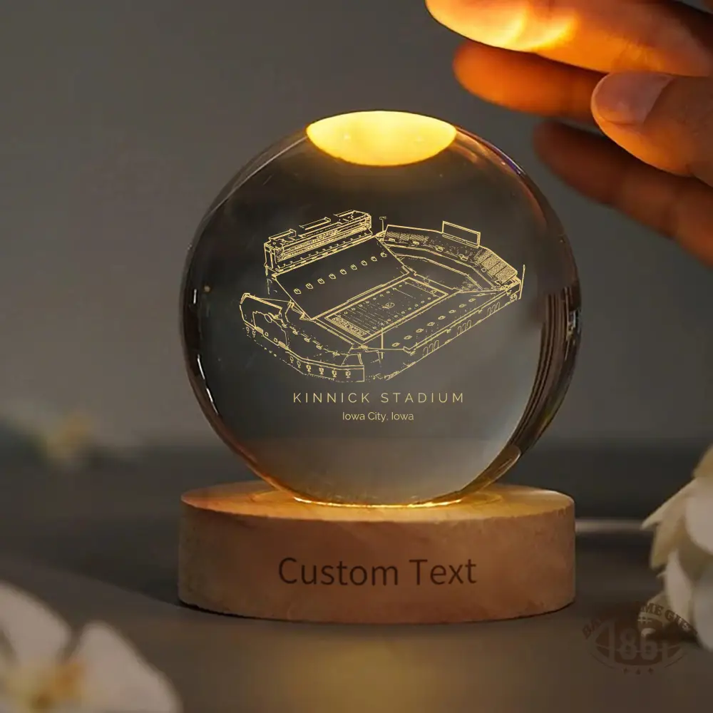 Kinnick Stadium 3D Spherical Crystal Ball Lamp