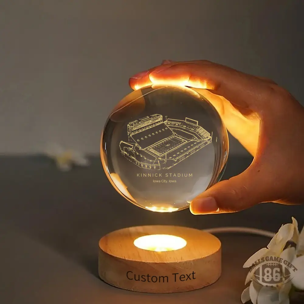 Kinnick Stadium 3D Spherical Crystal Ball Lamp