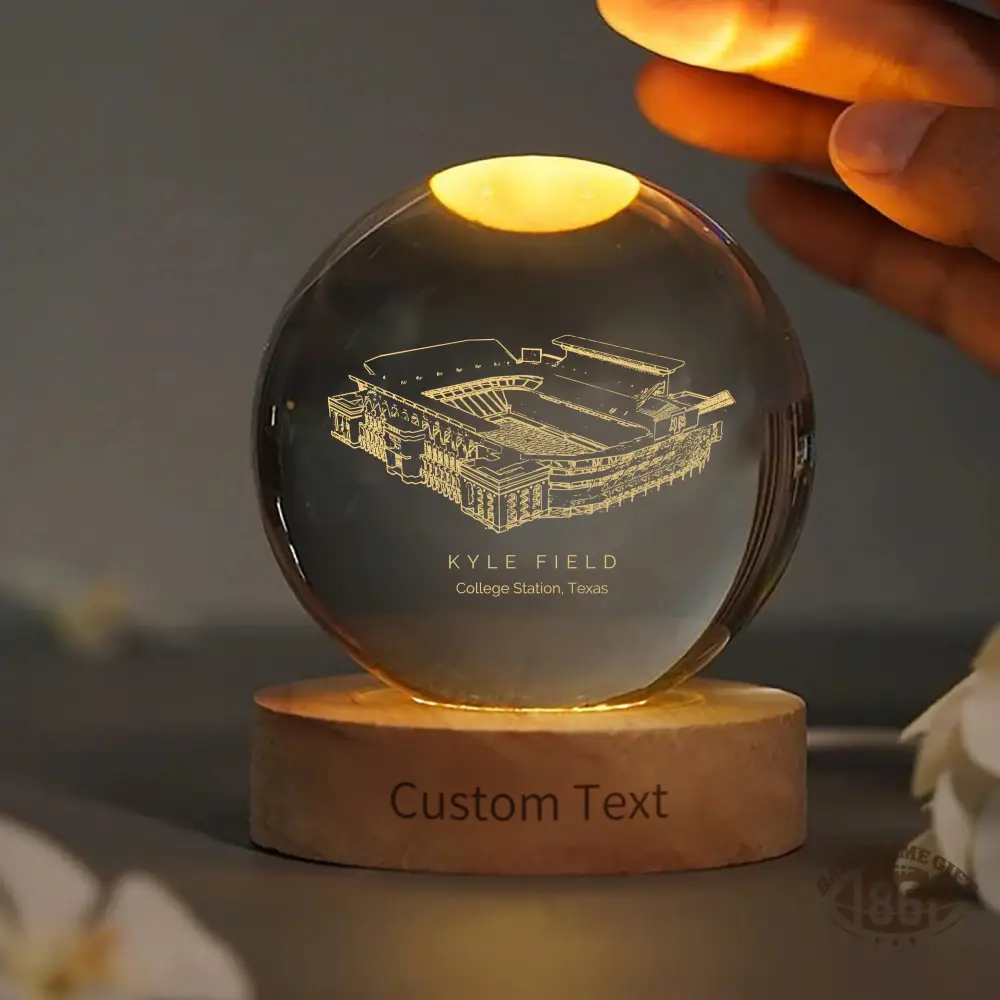 Kyle Field Stadium 3D Spherical Crystal Ball Lamp