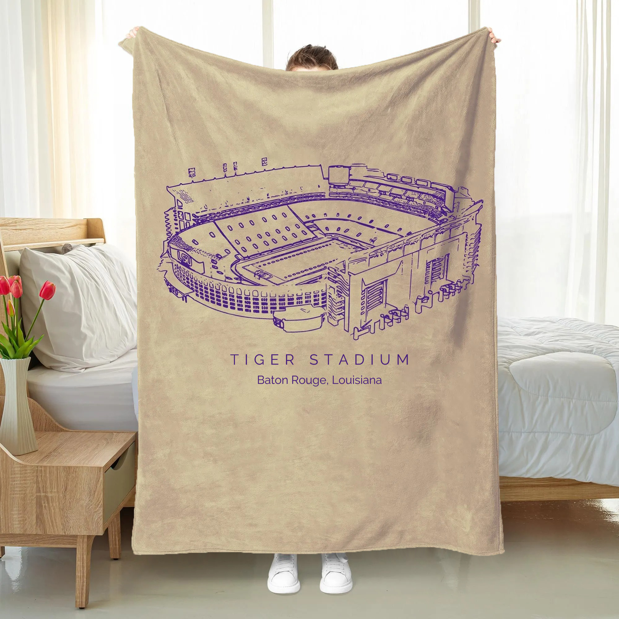 Tiger Stadium (LSU) - LSU Tigers football, College Football Blanket