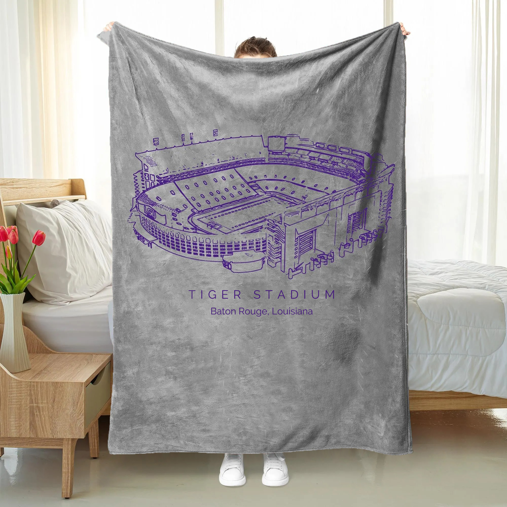Tiger Stadium (LSU) - LSU Tigers football, College Football Blanket