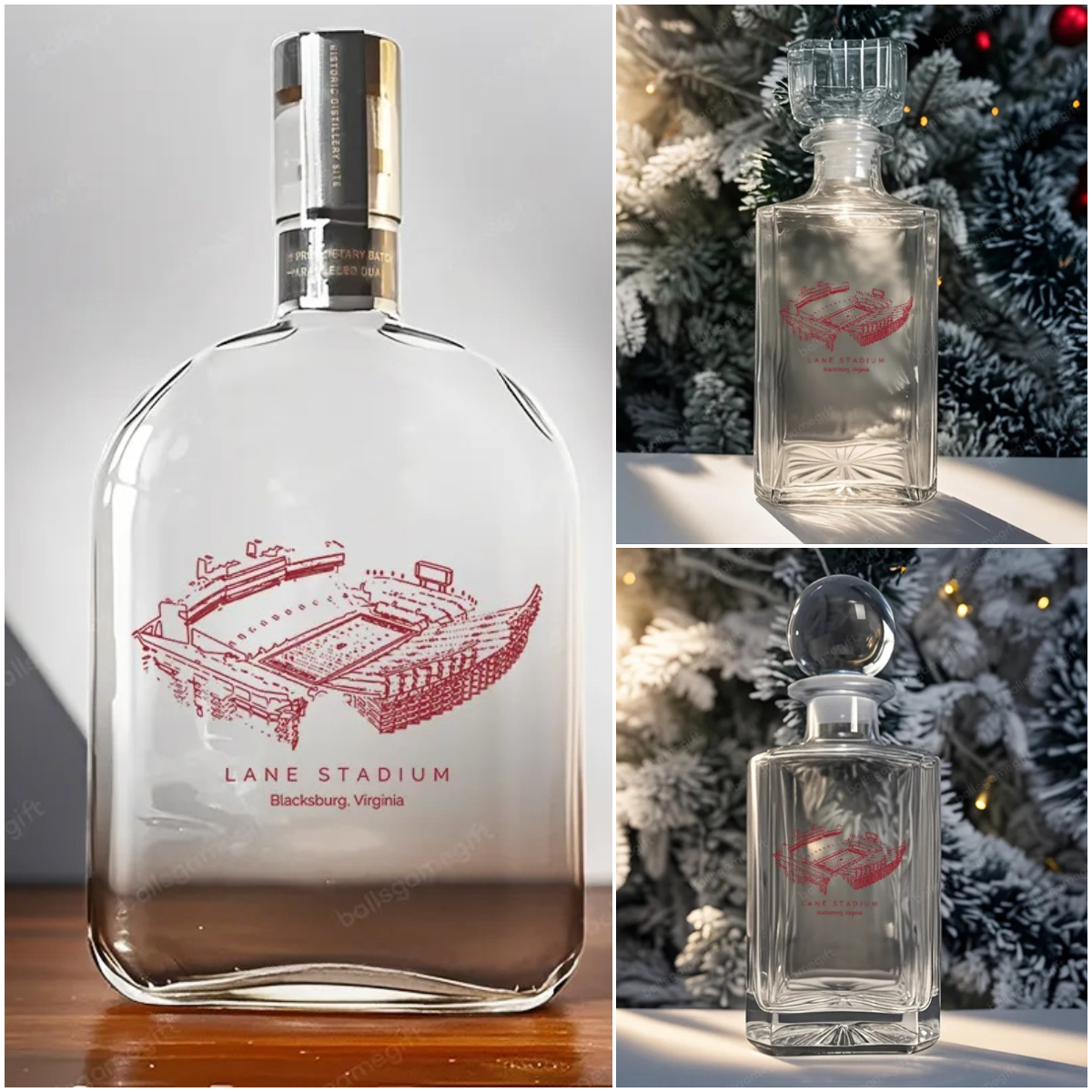 Lane Stadium - Virginia Tech Hokies Whiskey Bottles