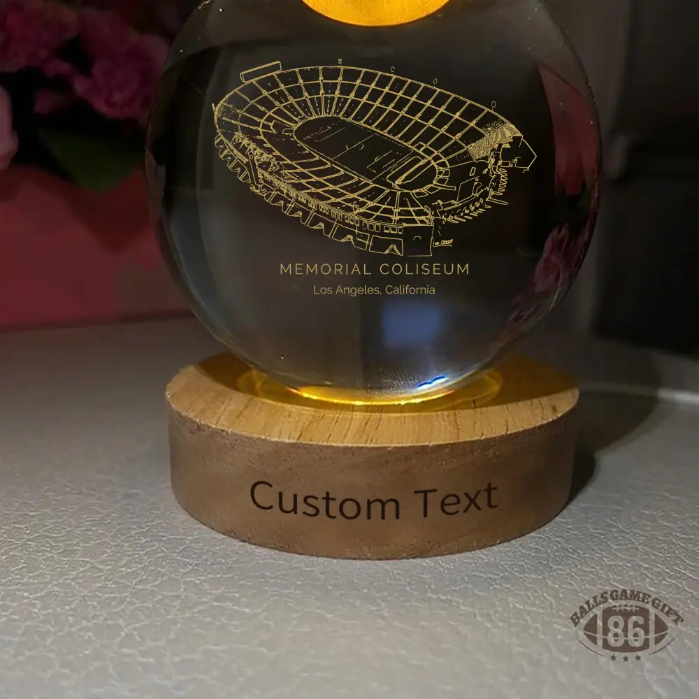 Los Angeles Memorial Coliseum 3D Spherical Crystal Ball Lamp
