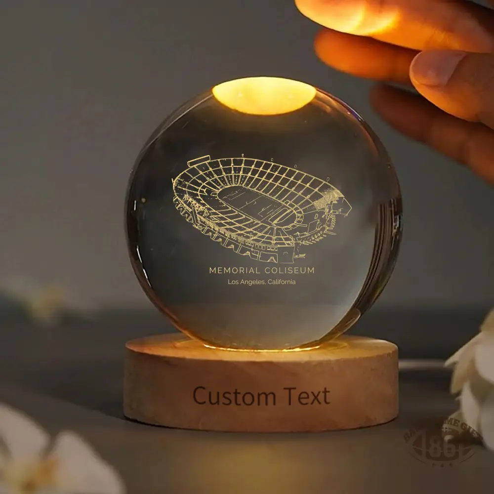 Los Angeles Memorial Coliseum 3D Spherical Crystal Ball Lamp