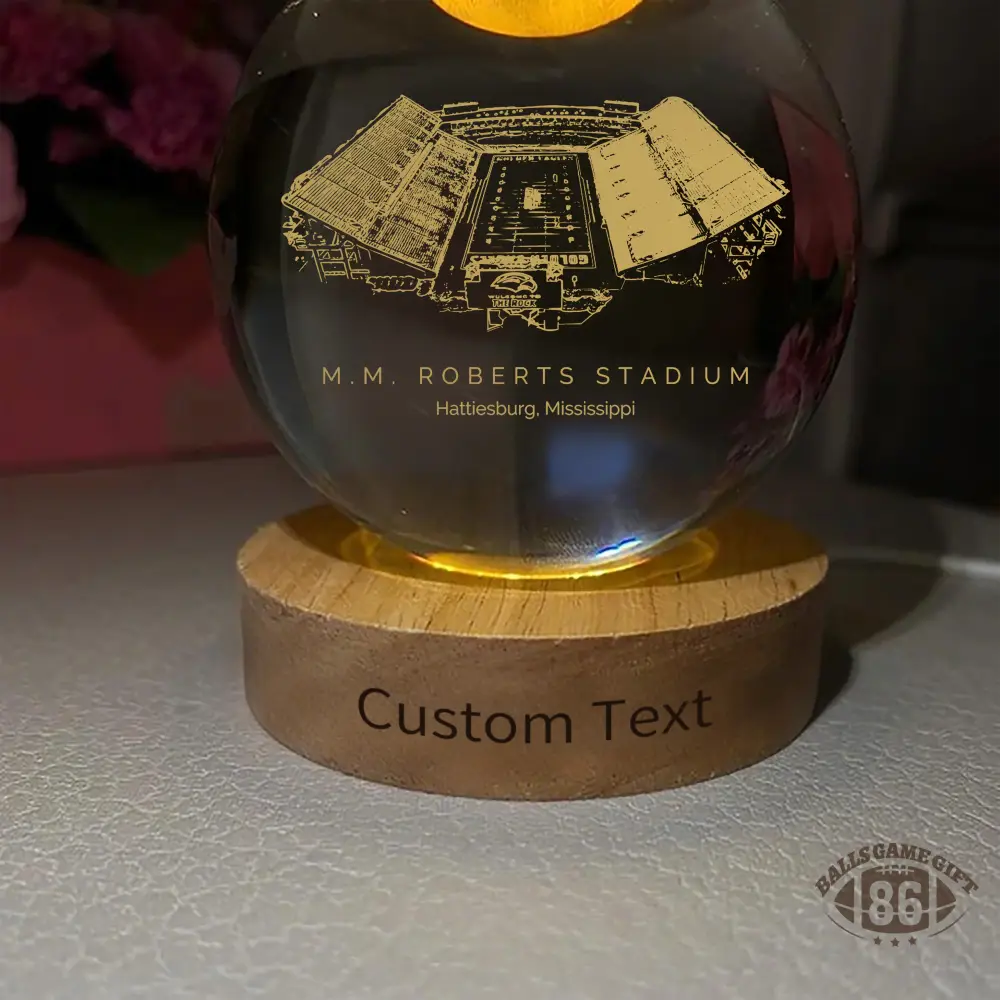 M. M. Roberts Stadium 3D Spherical Crystal Ball Lamp