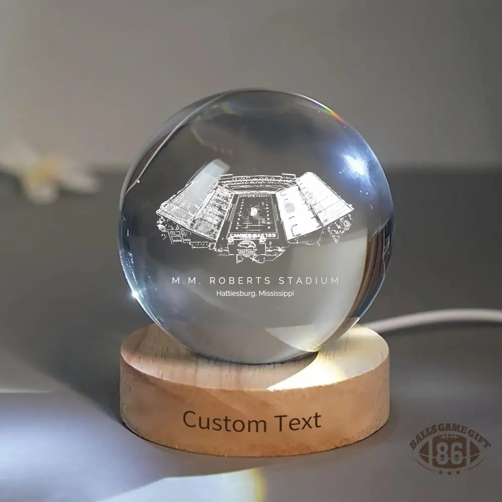 M. M. Roberts Stadium 3D Spherical Crystal Ball Lamp