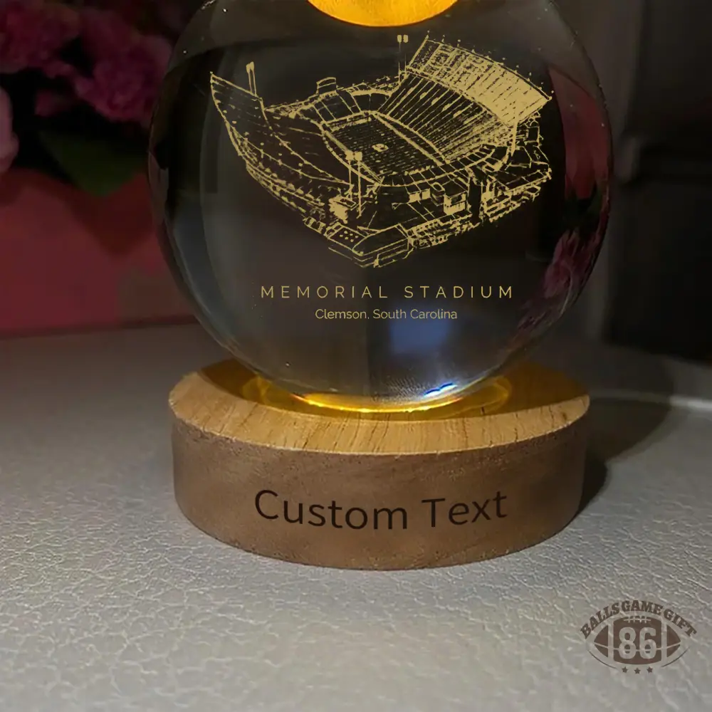 Memorial Stadium (Clemson) 3D Spherical Crystal Ball Lamp