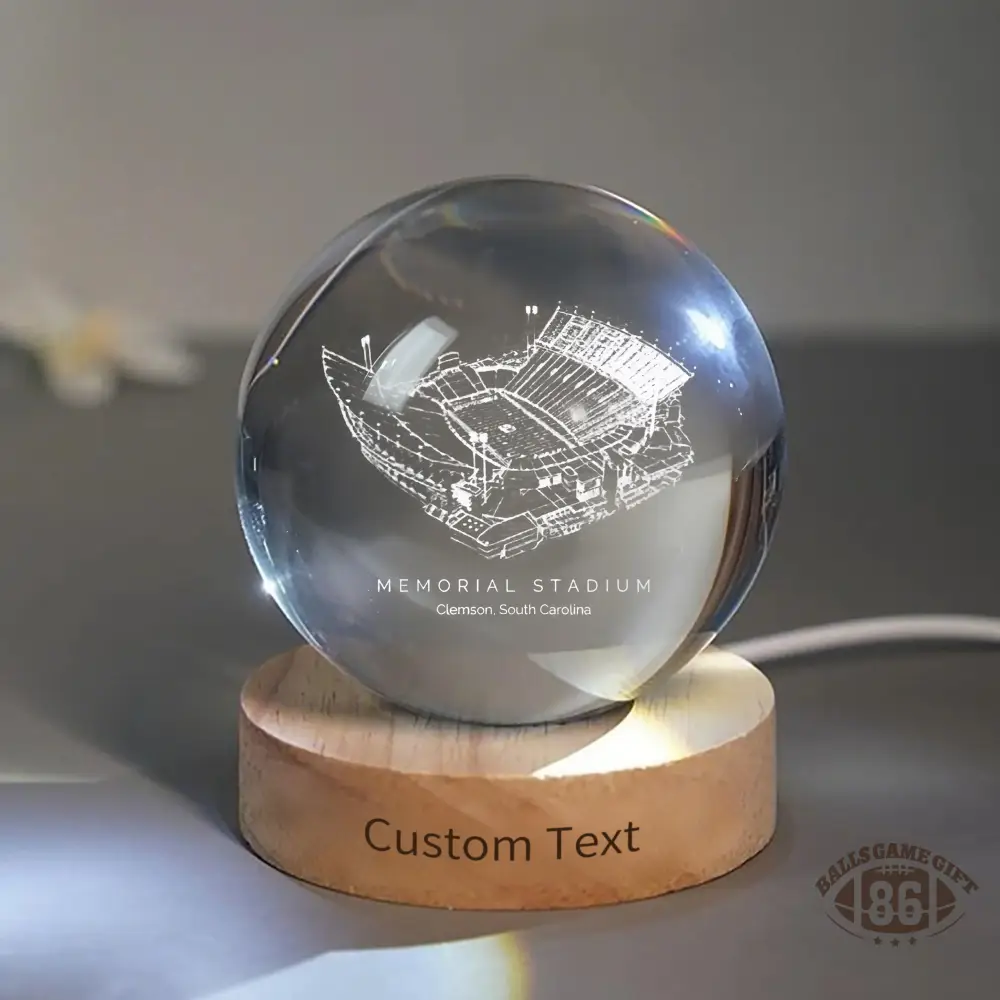 Memorial Stadium (Clemson) 3D Spherical Crystal Ball Lamp