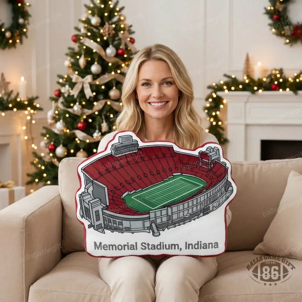 Memorial Staidum (Indiana）Plush Pillow