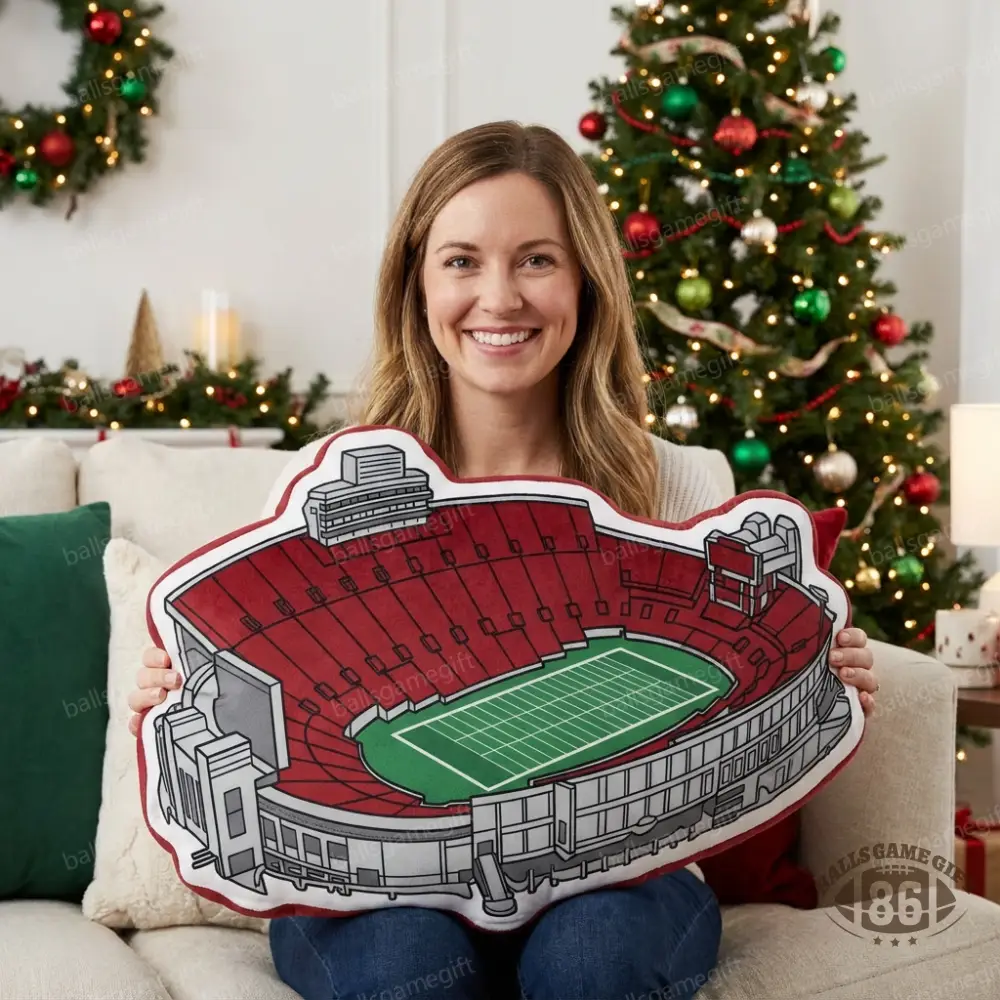 Memorial Staidum (Indiana）Plush Pillow