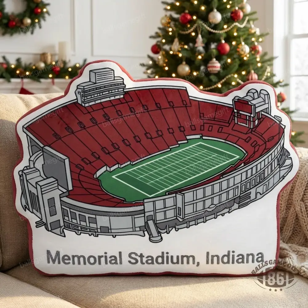 Memorial Staidum (Indiana）Plush Pillow