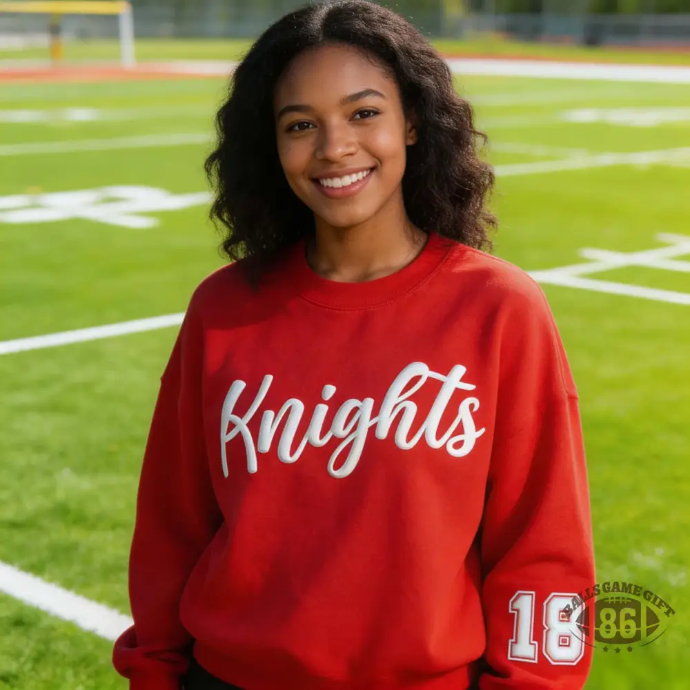 [Copy]Retro Team Crewneck, Custom Sleeve Numbers, Game Day Cheer Sweatshirt