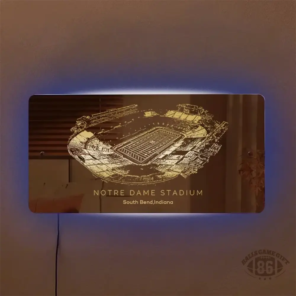Notre Dame Family Oklahoma Memorial Stadium Mirror Light-Gifts For Sports Lovers