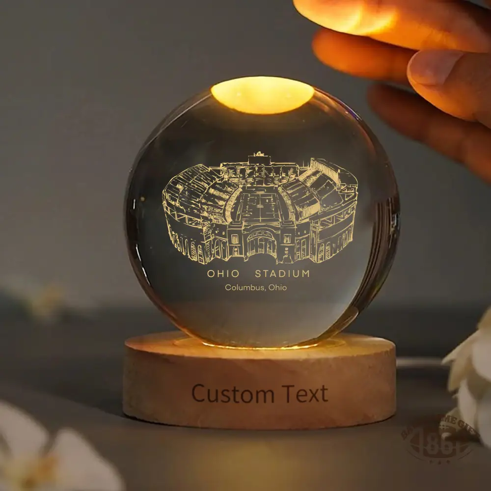 Ohio Stadium 3D Spherical Crystal Ball Lamp