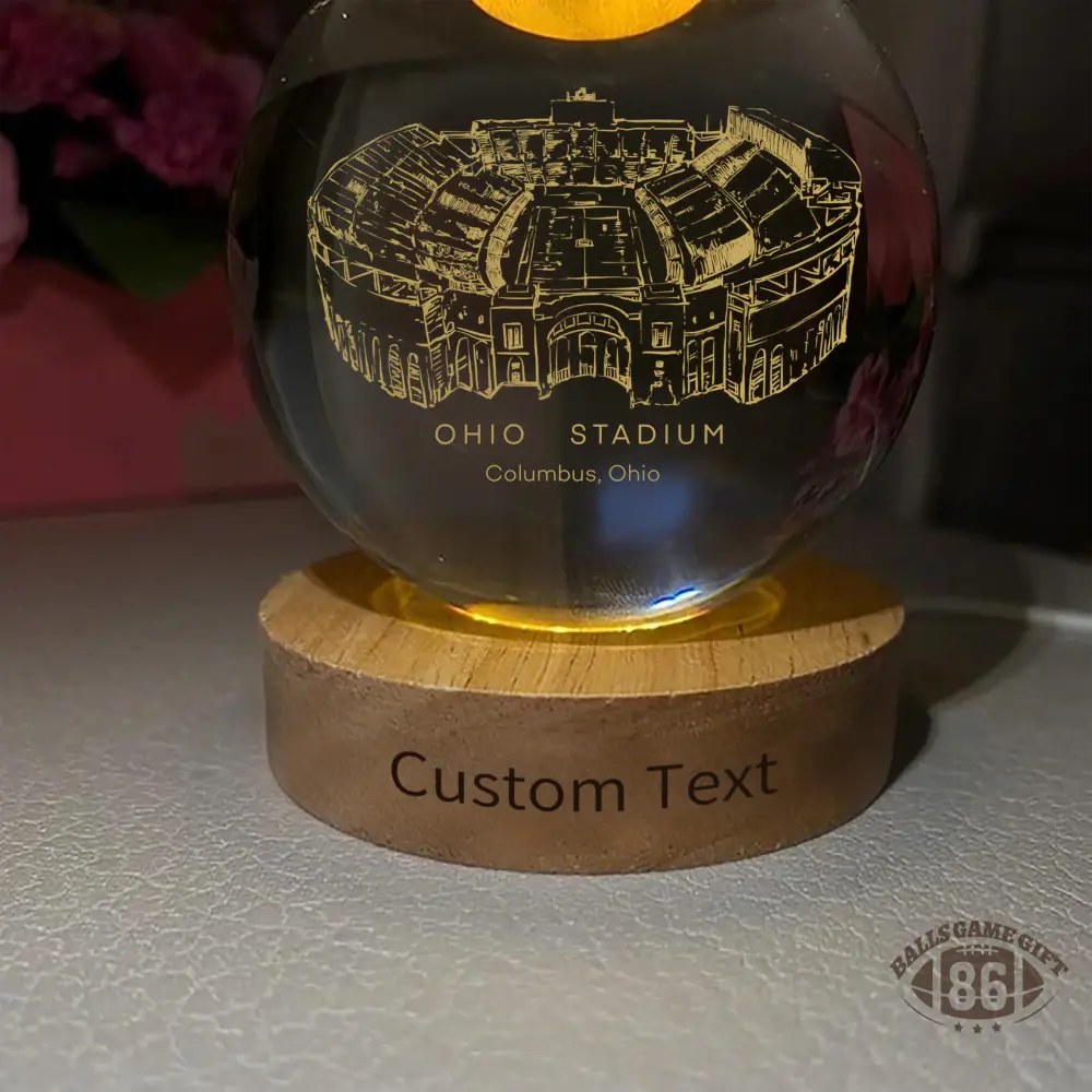 Ohio Stadium 3D Spherical Crystal Ball Lamp