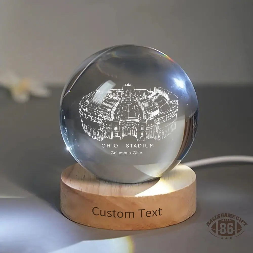 Ohio Stadium 3D Spherical Crystal Ball Lamp