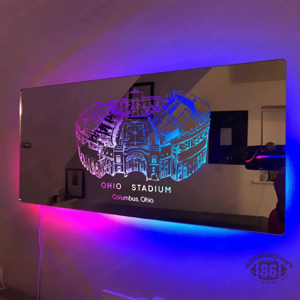 Ohio Stadium Mirror Light-Gifts For Sports Lovers