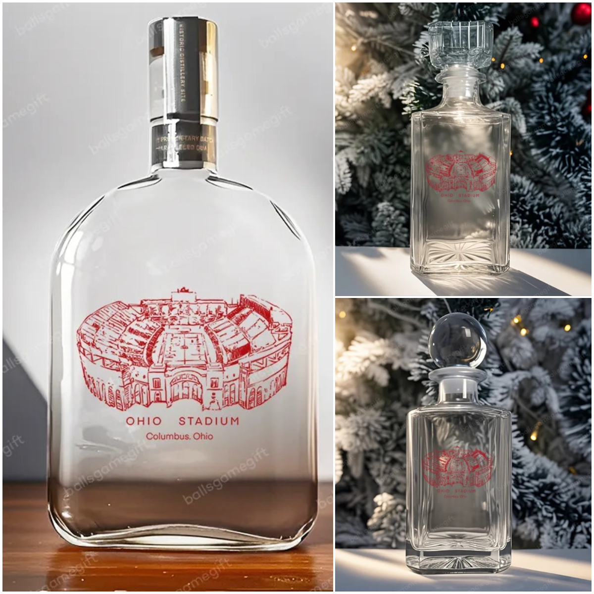 Ohio Stadium - Ohio State Buckeyes Whiskey Bottles