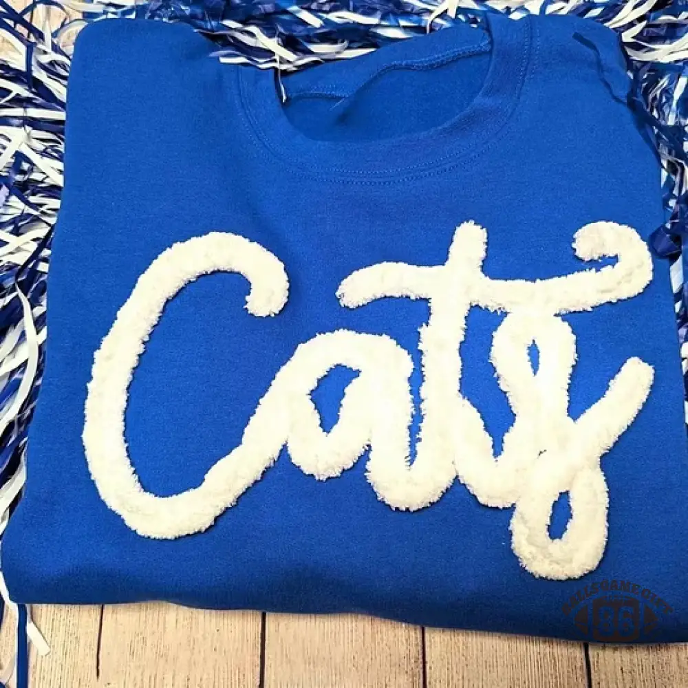 Oversized Chenille Letter Sweatshirt - Custom State/Team Crewneck