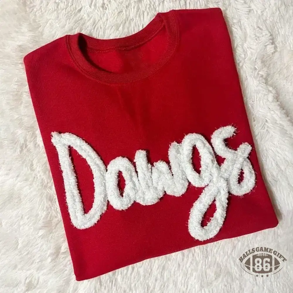 Oversized Team Chenille Embroidered Sweatshirt