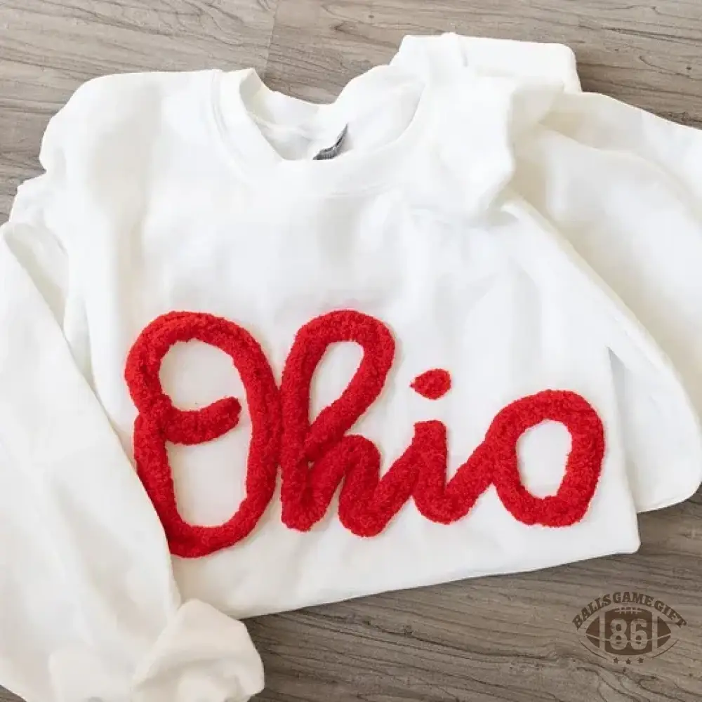 Oversized Team Chenille Embroidered Sweatshirt