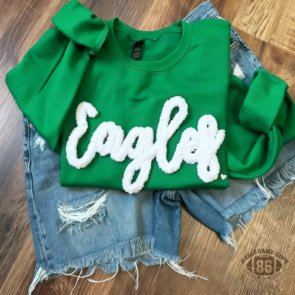 Oversized Team Chenille Embroidered Sweatshirt