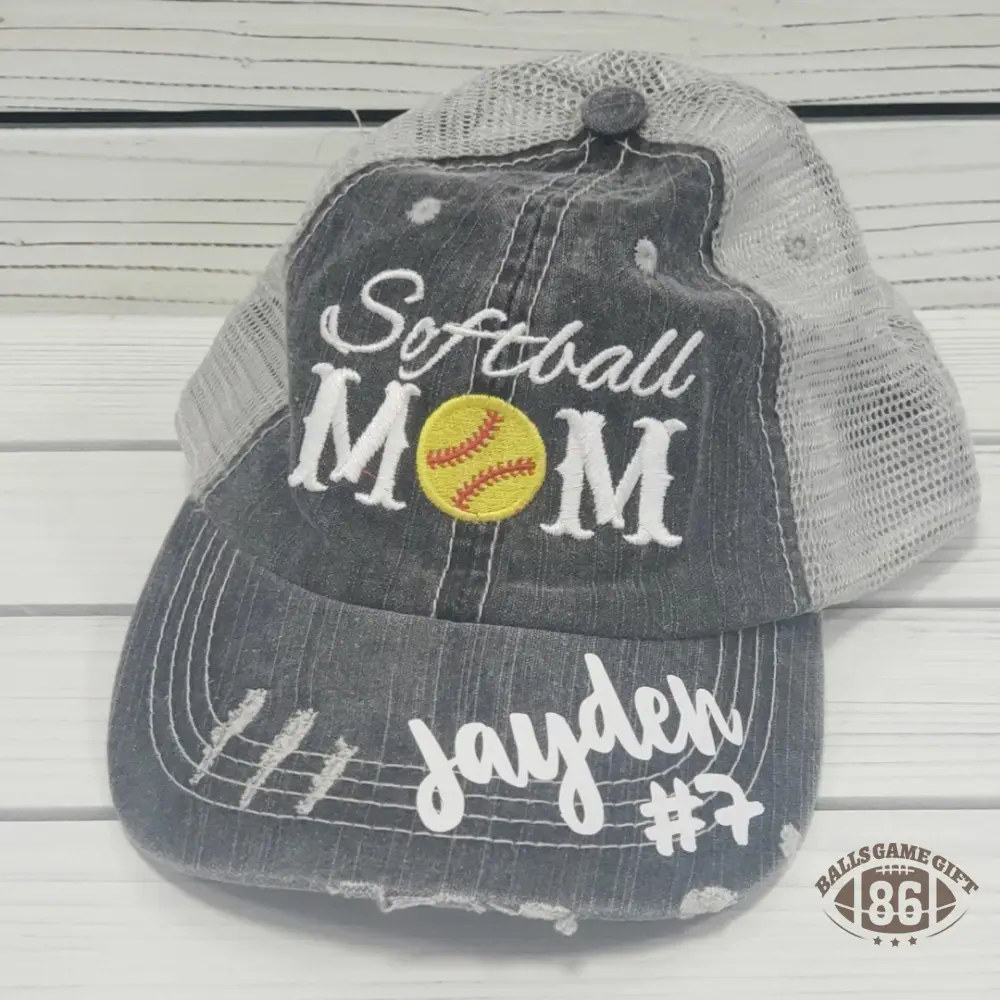 Personalized Baseball Mom Hat - Wear Your Athlete's Pride, Custom Name & Number
