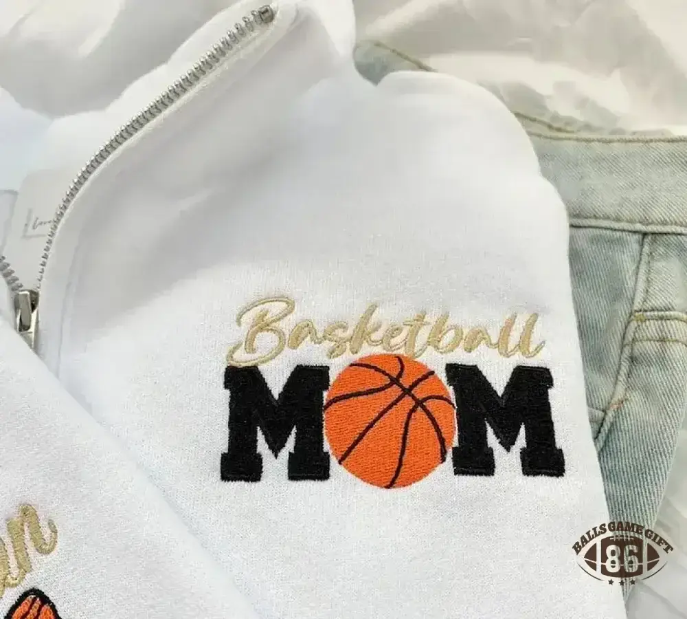 Personalized Basketball Mom Quarter Zip Sweater Gift for Team Mom Sweatshirt