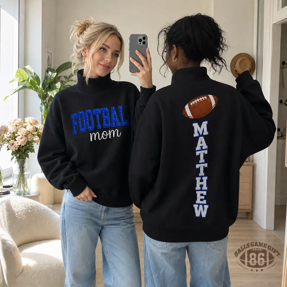 Personalized Cheer Mom Quarter Zip Sweatshirt, Custom Kid Names Glitter Bow Pullover, Embroidered Cheer Mama Tees