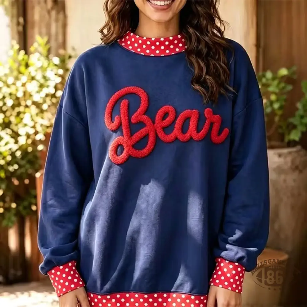 Personalized Chenille College Team Mock Neck Pullover