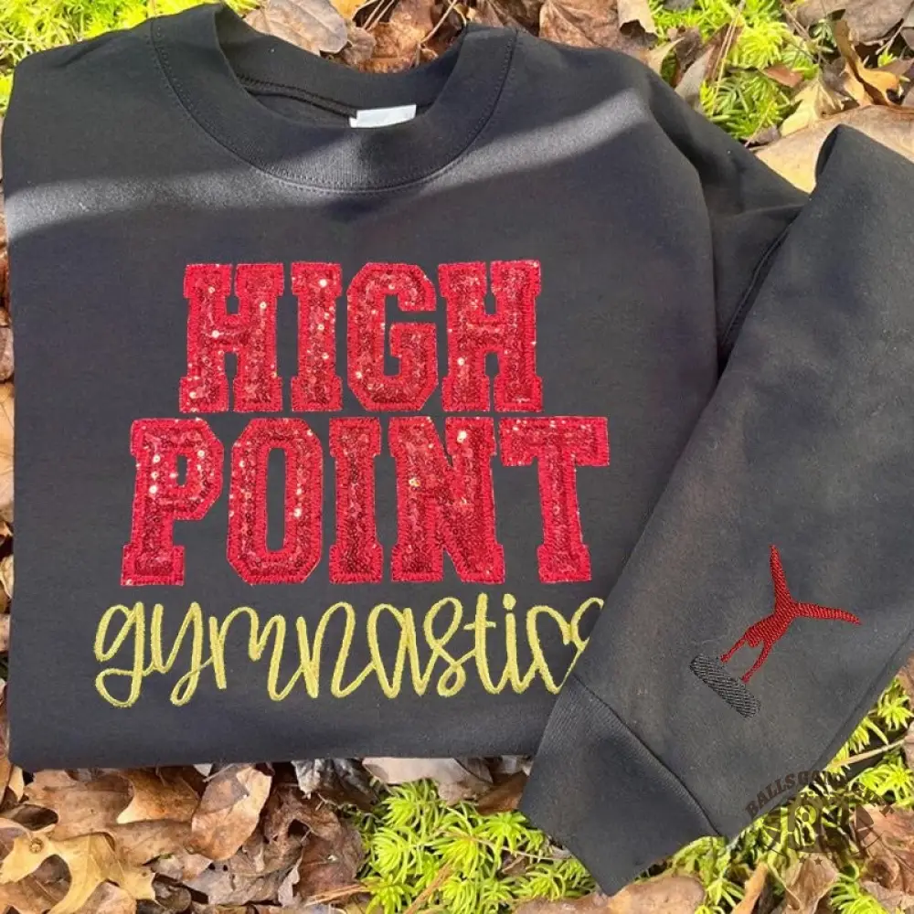 Proudstitch Personalized Custom Embroidered Gymnastics Sequin Team Sweatshirt