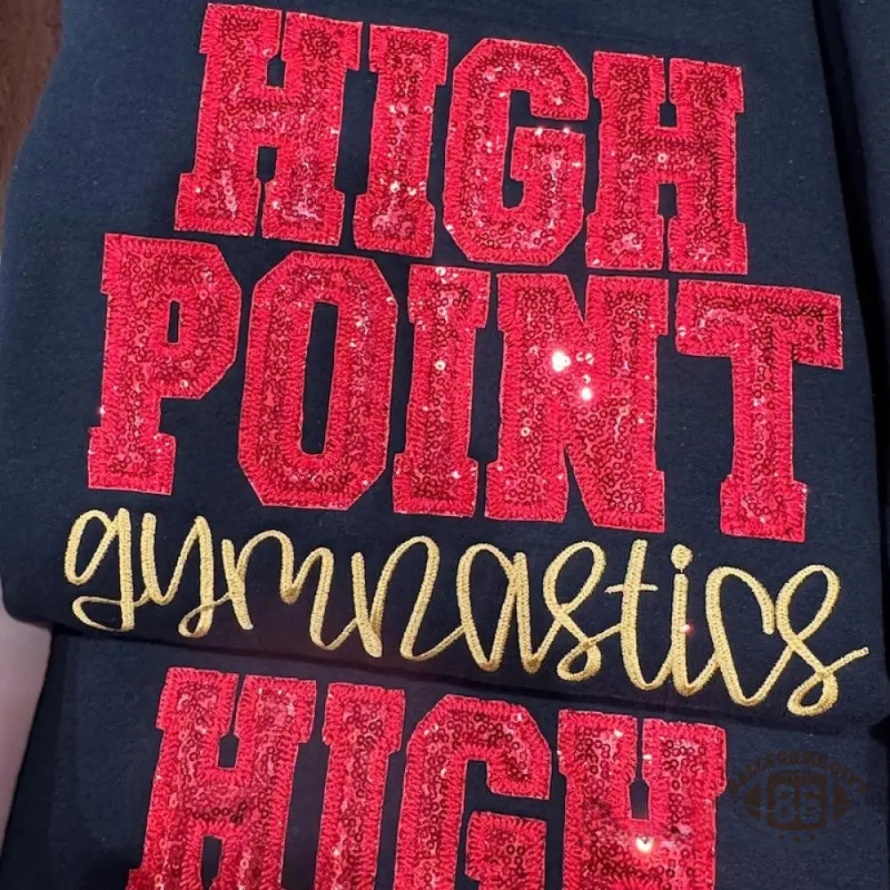 Proudstitch Personalized Custom Embroidered Gymnastics Sequin Team Sweatshirt