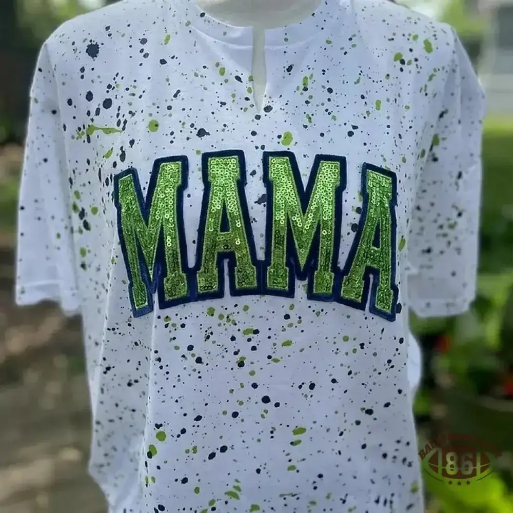 Personalized Custom Mascot Sequin Dot Sweatshirt Velvet Mothers Day Gift for Mom