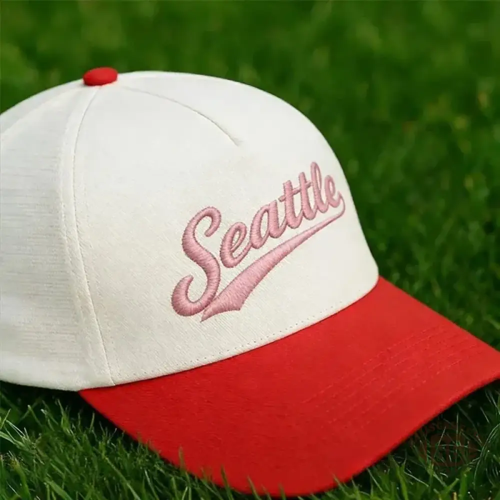 Personalized Custom Text Embroidery Cap Vintage Style Seattle Hat