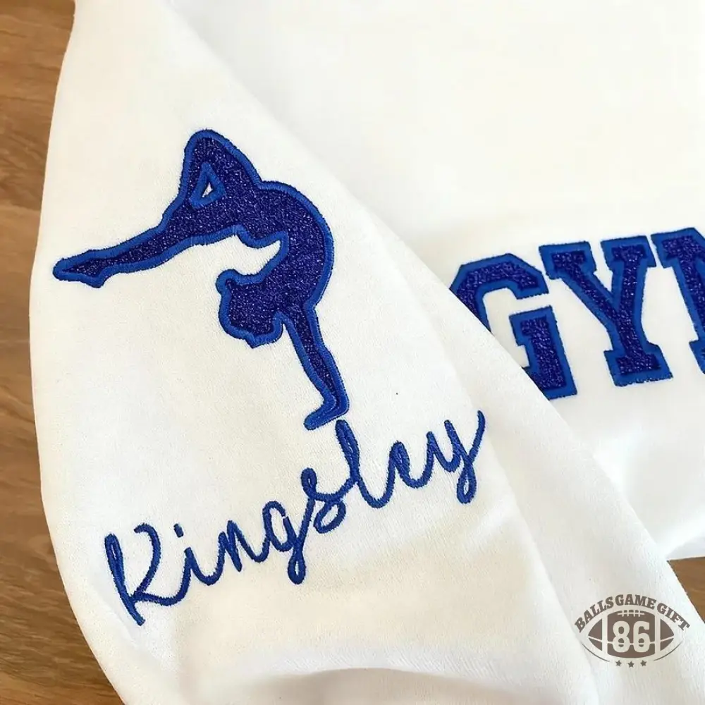 Personalized Embroidered Gymnastics Mom Sweatshirt Custom Gymnastic Crewneck