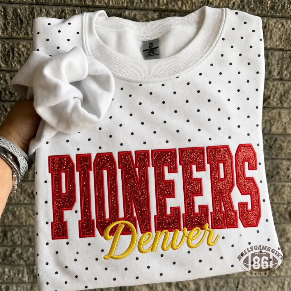 Personalized Ice Hockey Team Name Shirt, Polka Dot Ruffle Girls Tee, Custom Hockey Game Day Outfit