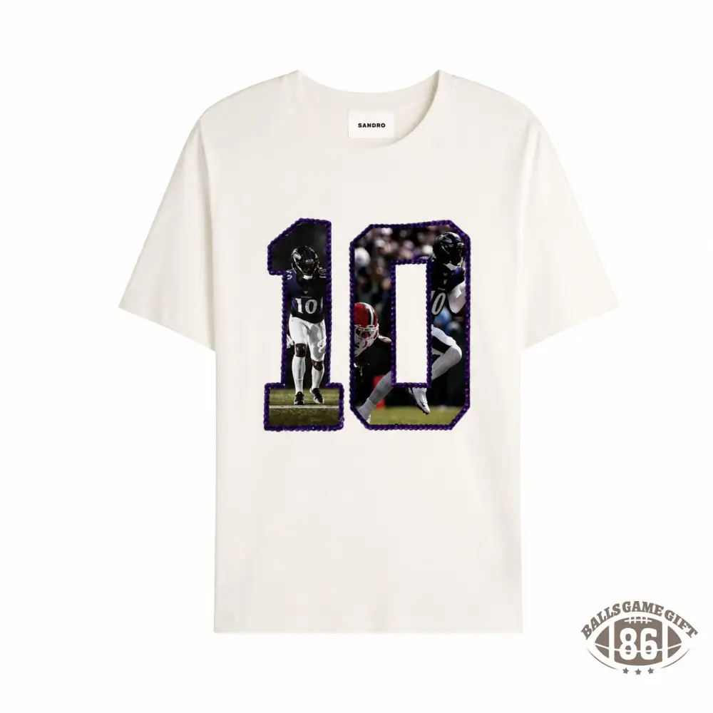 Personalized Photo Number with Rhinestone Outline Tees Sweatshirt
