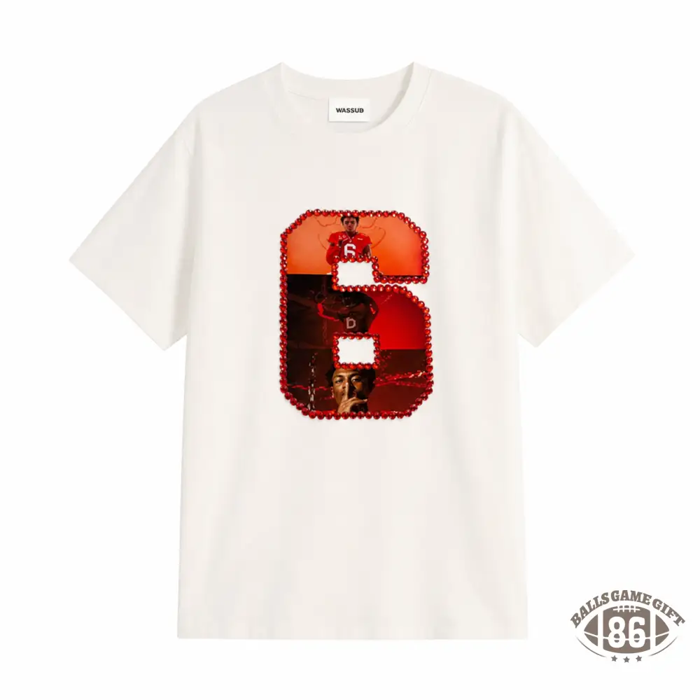 Personalized Photo Number with Rhinestone Outline Tees Sweatshirt