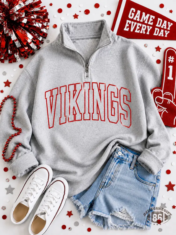 Personalized School Spirit Game Day Quarter Zip