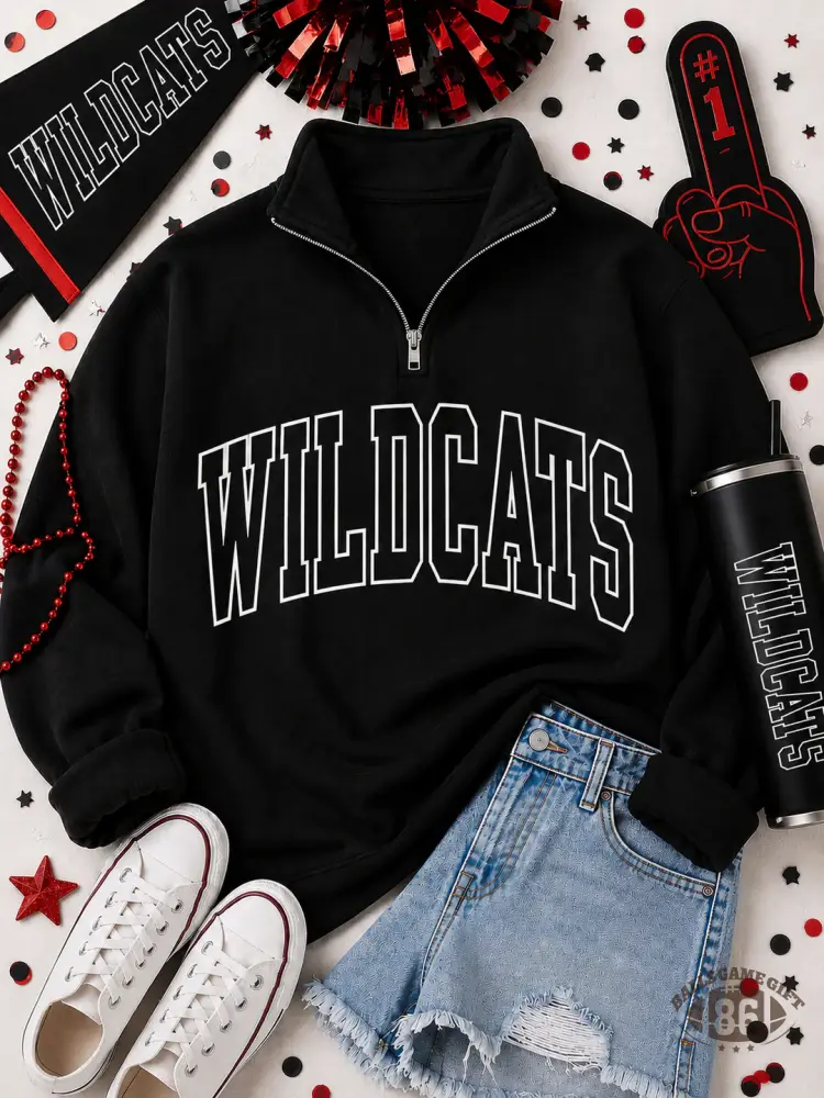 Personalized School Spirit Game Day Quarter Zip