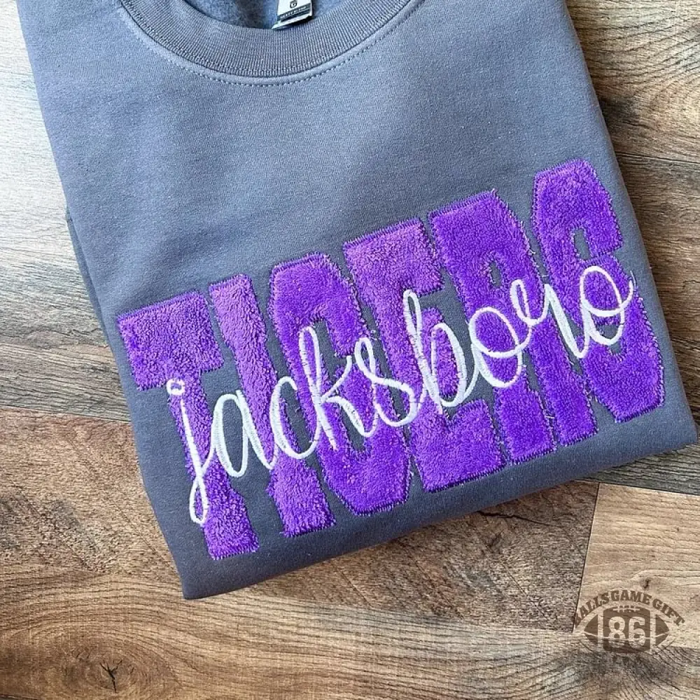 Personalized School Spirit Letter Sweatshirt