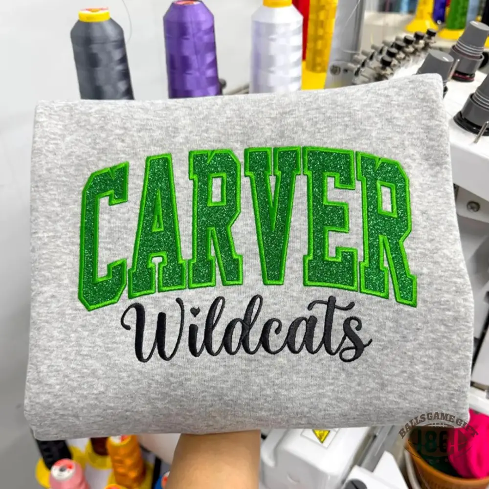 Personalized Sequined & Embroidered Short-Sleeve Practice Sweatshirt for Sports Teams, Schools & Clubs