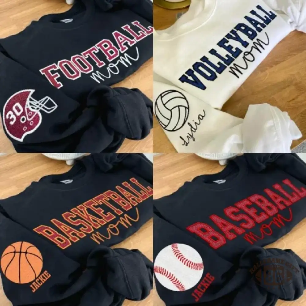 Personalized Sleeve Name Baseball Mom Game Day Casual Pullover