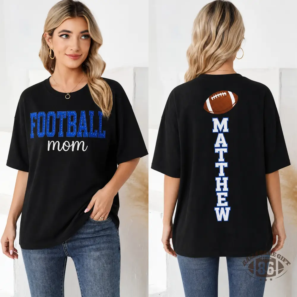 Custom Back Name Sports Mom Gameday T-shirt