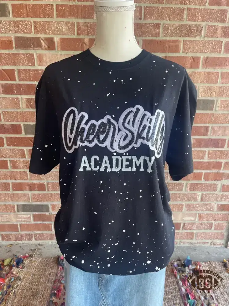Personalized Team Name Glitter T-Shirt – Custom School Spirit Splatter Tee