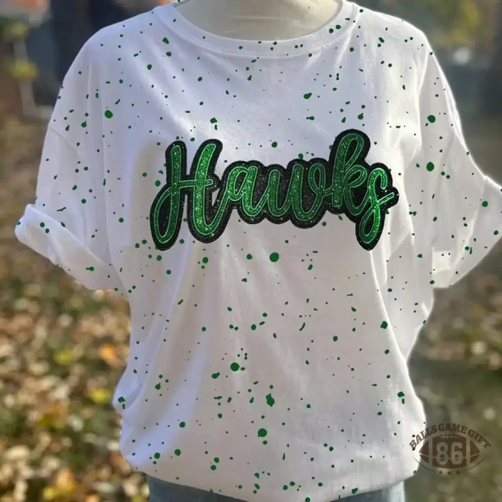 Personalized Team Name Splatter Embroidered Shirt – Custom Team Spirit Tee & Gift