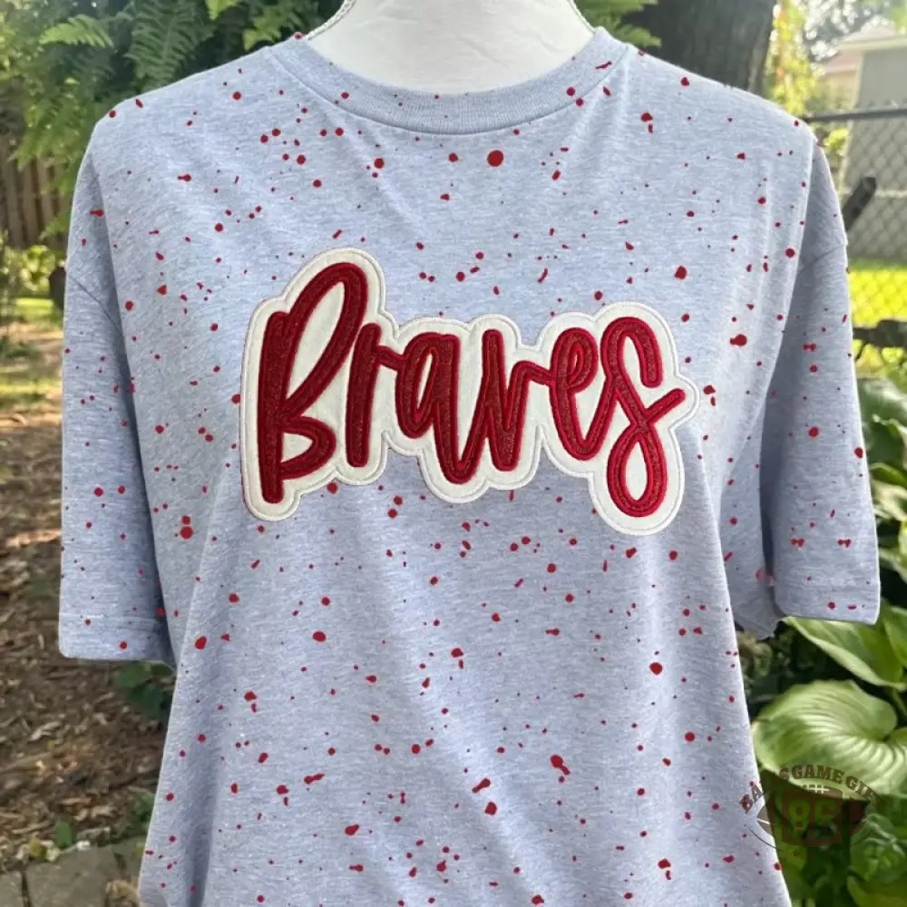 Personalized Team Name Splatter Embroidered Shirt – Custom Team Spirit Tee & Gift